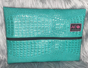 Turquoise Gator MJ Bag