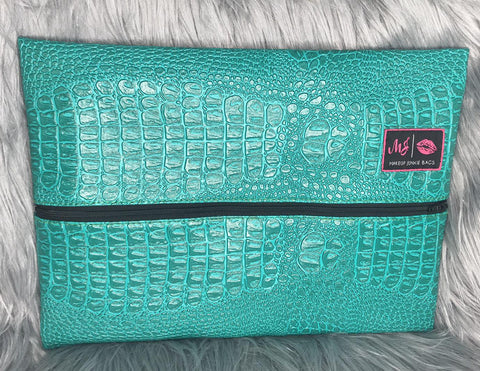 Turquoise Gator MJ Bag