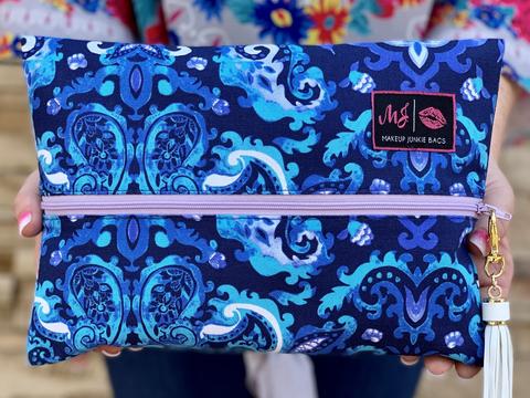 Blue Bayou w/ Lavender Zipper MJ Bag