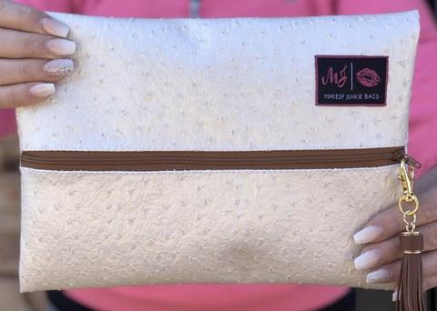 Pearl Girl Tan Zipper MJ Bag