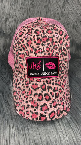 Pink Leopard MJ Hat