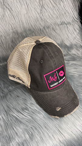 Black Distressed MJ Hat