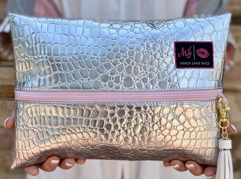 Silver Gator Blush MJ Bag